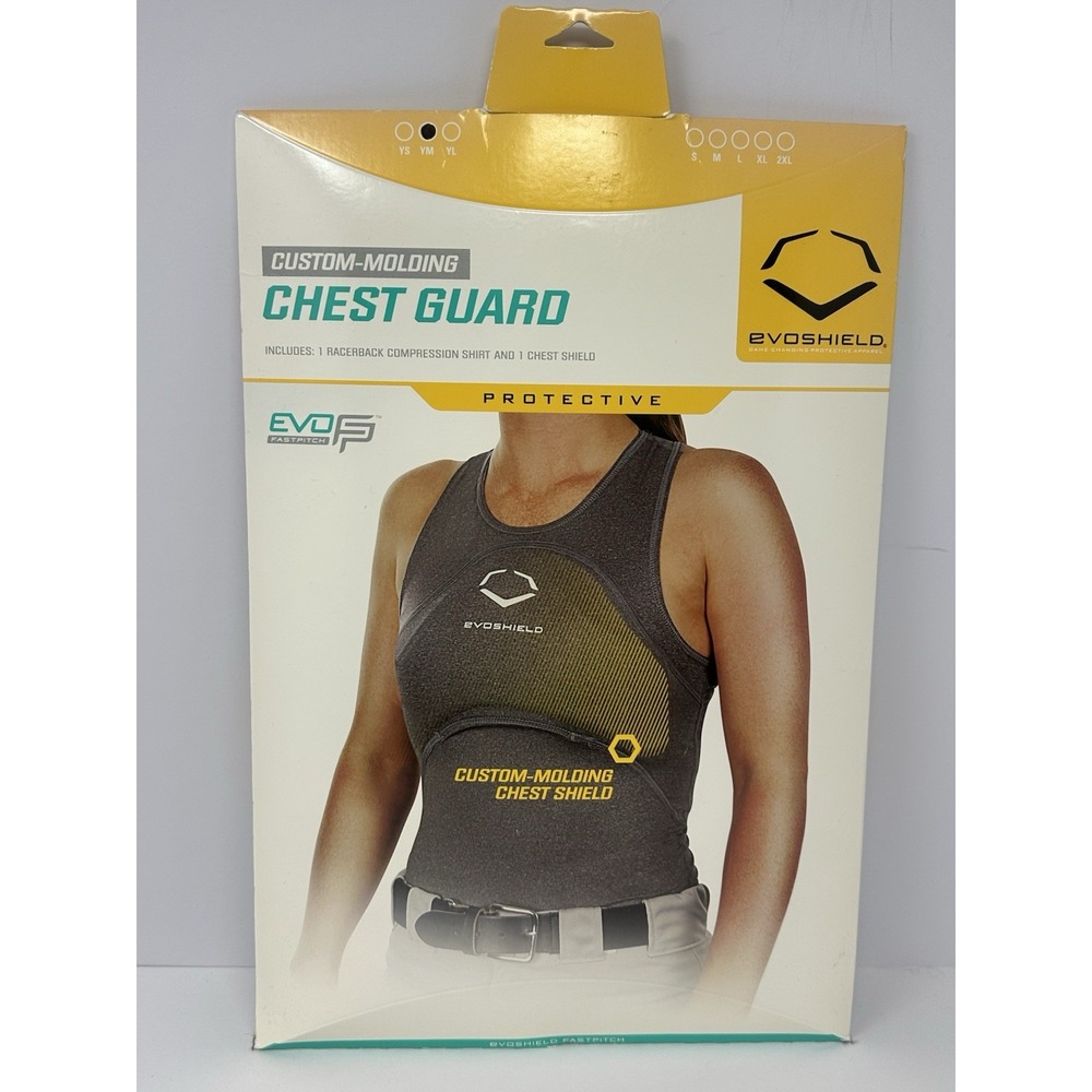 Evoshield Chest Guard Youth Female M Compression Custom Molded Heart Protection